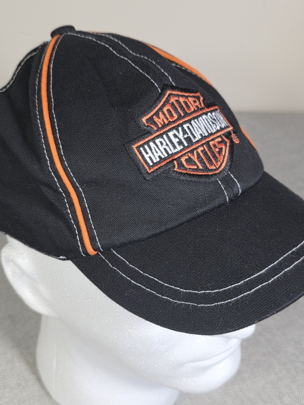 Harley-Davidson Toddler Black Orange Adjustable Hat